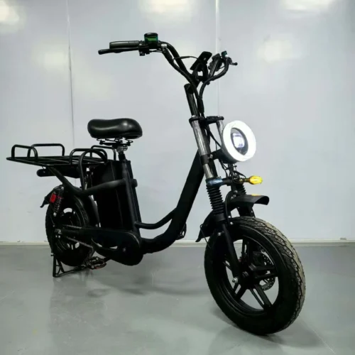 Easy-Mount Cargo E-Bike | 400W Motor & Full Suspension for Comfort