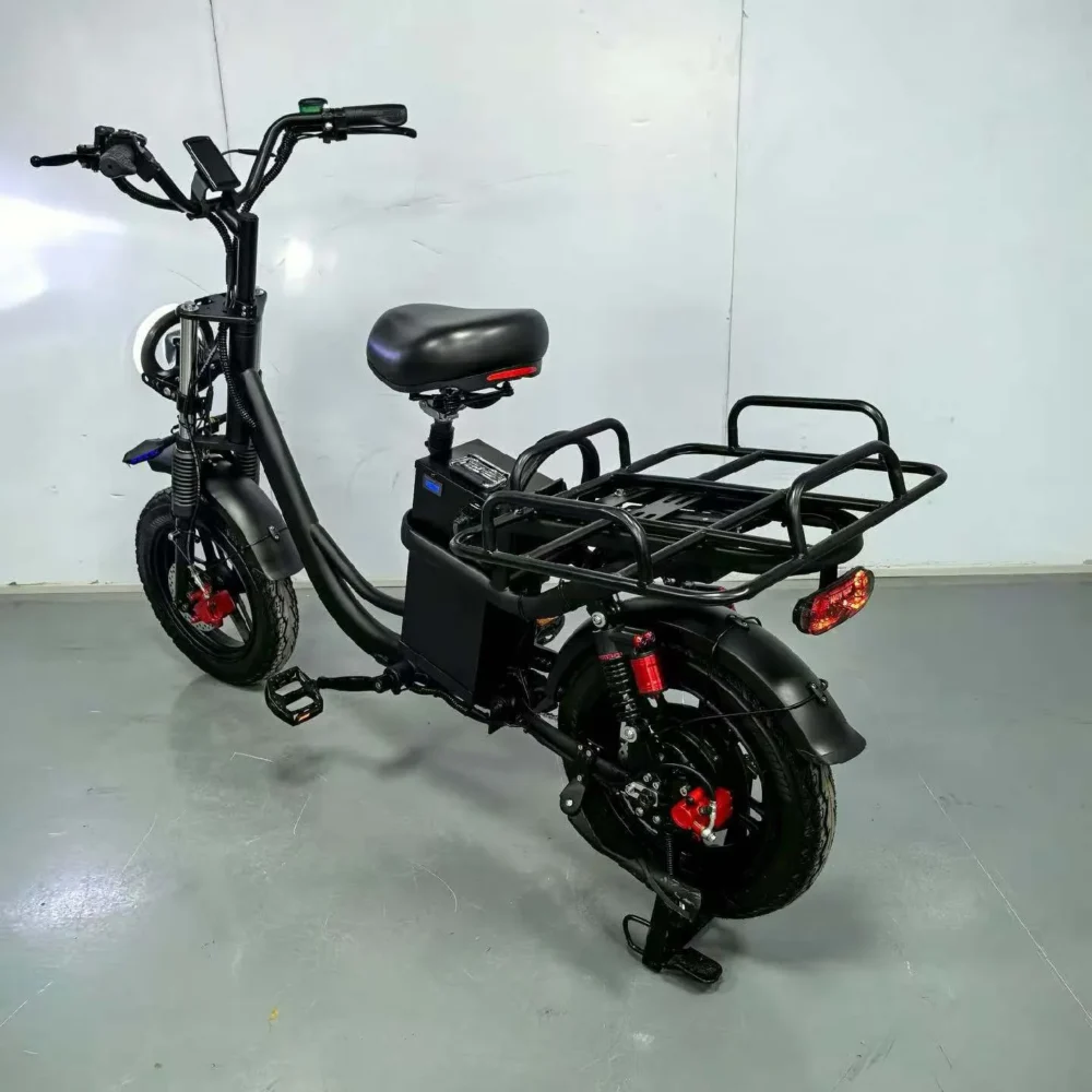 Easy-Mount Cargo E-Bike | 400W Motor & Full Suspension for Comfort