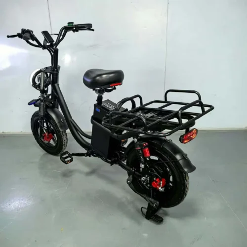 Easy-Mount Cargo E-Bike | 400W Motor & Full Suspension for Comfort