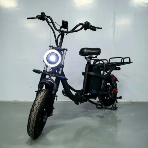 Easy-Mount Cargo E-Bike | 400W Motor & Full Suspension for Comfort