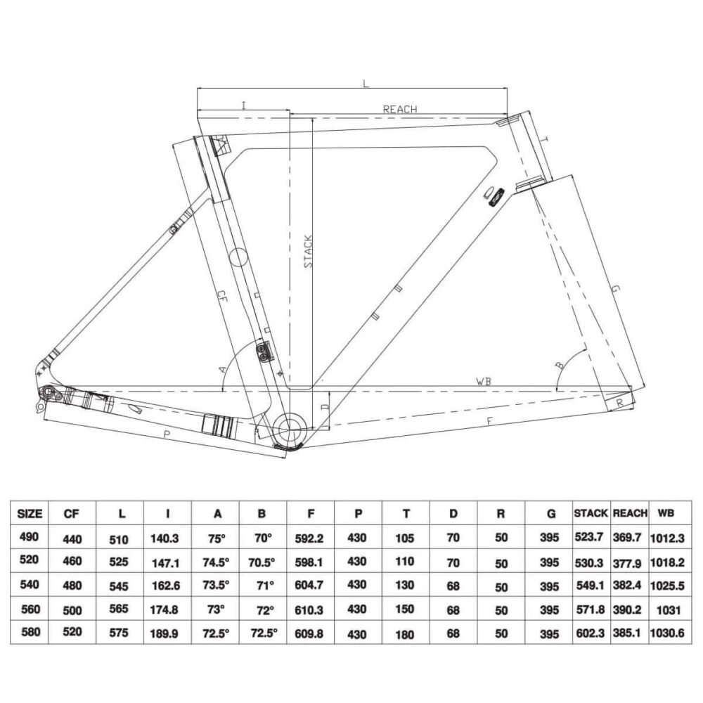 Carbon Fiber Frameset Toray Fibers - Internal Cable Routing | Rigid Fork | Gravel Ready