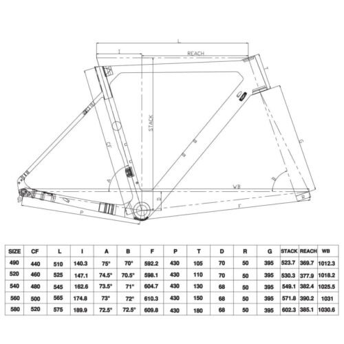 Carbon Fiber Frameset Toray Fibers - Internal Cable Routing | Rigid Fork | Gravel Ready