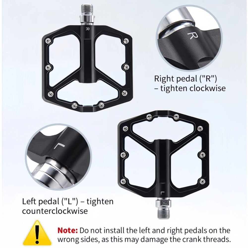 Ultra-light Durable Aluminum Flat Pedals Fitting Various Bikes
