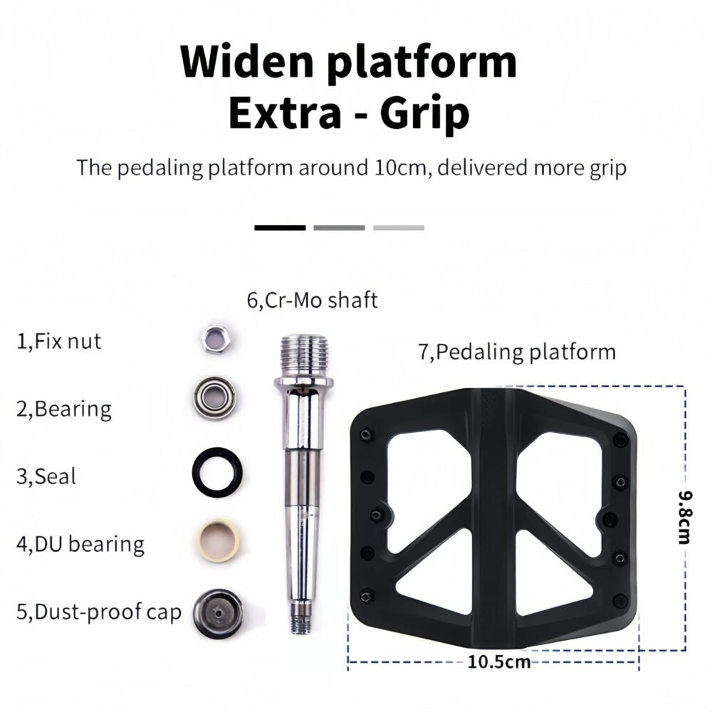 Universal 9/16" Bike Pedals - Anti-Slip Nylon Composite