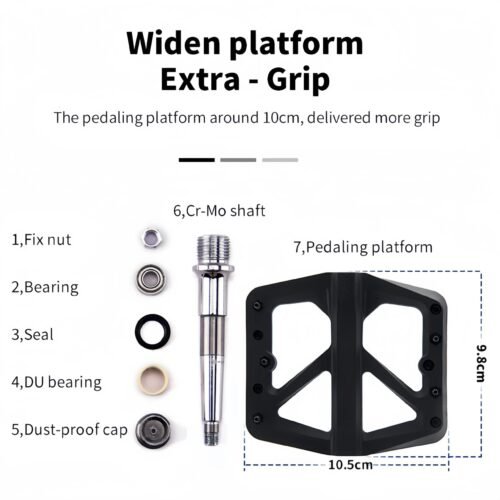 Universal 9/16" Bike Pedals - Anti-Slip Nylon Composite