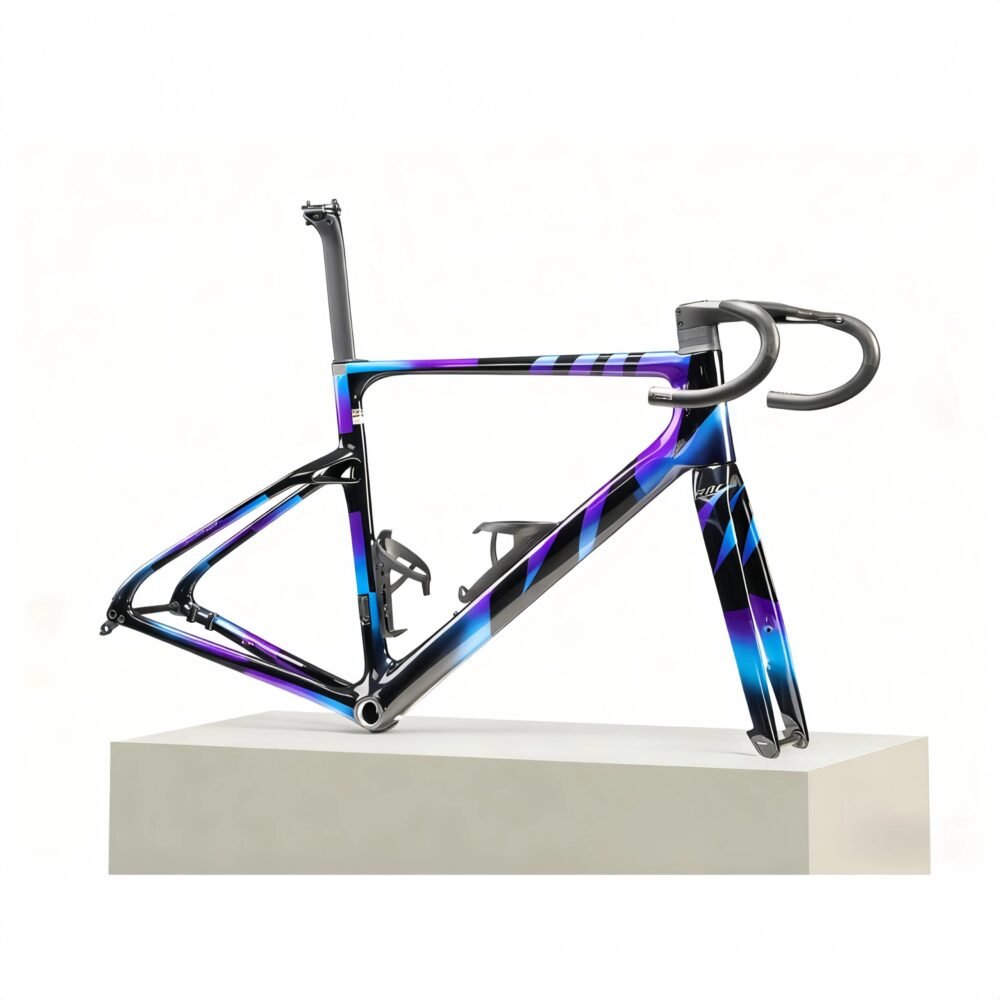 685g Bare Carbon Frame Set Wind Eye Aero Rapier Integrated Handlebar
