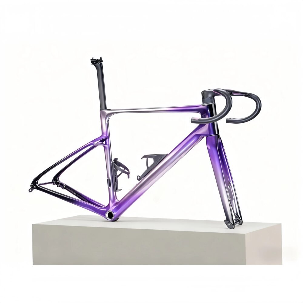 685g Bare Carbon Frame Set Wind Eye Aero Rapier Integrated Handlebar