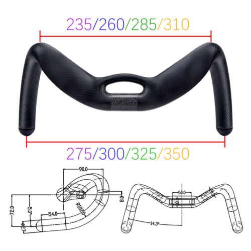 Sunremo Carbon Track Bar Sprint Handlebar 31.8mm Fixie Drop Bar TT Bike Bunch Bar  Aero Handle UCI Racing Handlebars