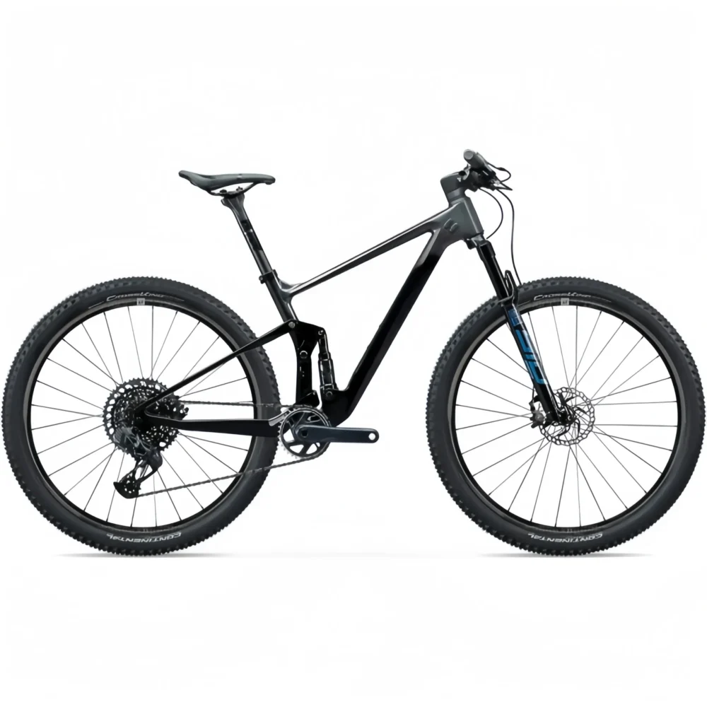 Full-Suspension Mountain Bike - Torayca T1000/T800 Carbon Frame, 428mm Short Chainstays, 29-inch Wheels