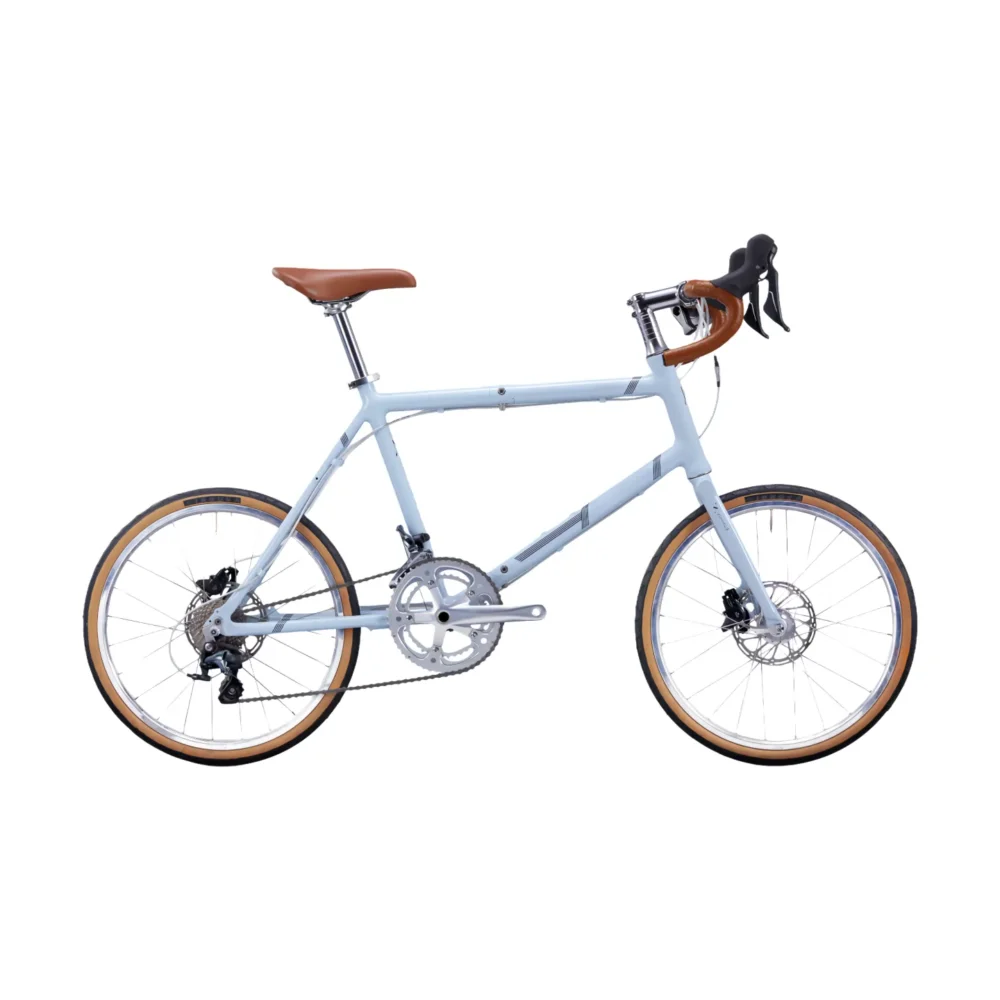 Light Blue & White 20" Mini Velo - Drop Bars Urban Commuter