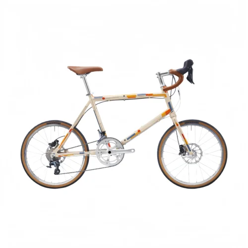 Light Blue & White 20" Mini Velo - Drop Bars Urban Commuter