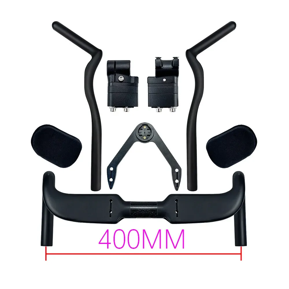 Sunremo Carbon Fiber Handlebar Road Bike Internal Wiring TT Rest Bar with Spacer