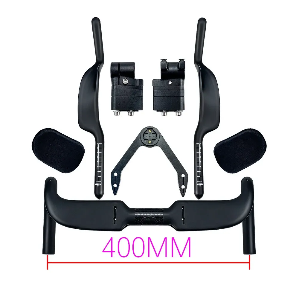 Sunremo Carbon Fiber Handlebar Road Bike Internal Wiring TT Rest Bar with Spacer