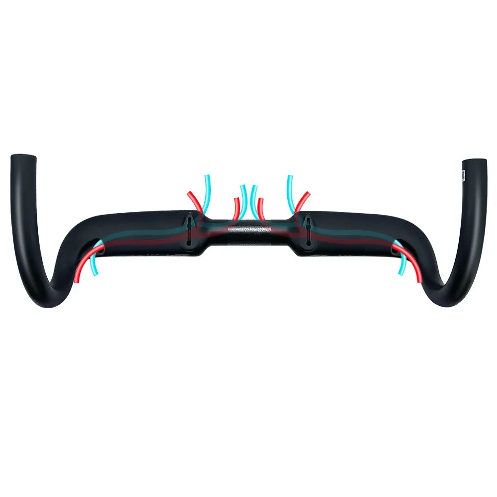 Sunremo Carbon Fiber Handlebar Road Bike Internal Wiring TT Rest Bar with Spacer