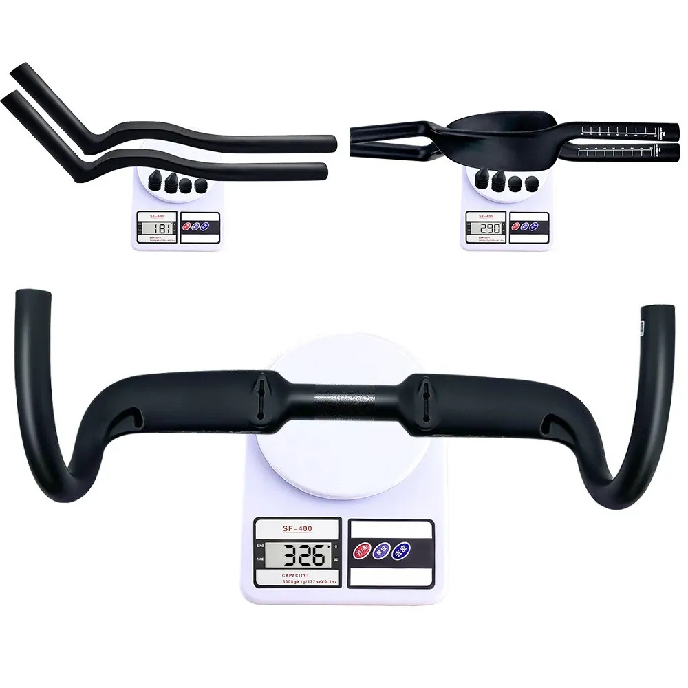 Sunremo Carbon Fiber Handlebar Road Bike Internal Wiring TT Rest Bar with Spacer