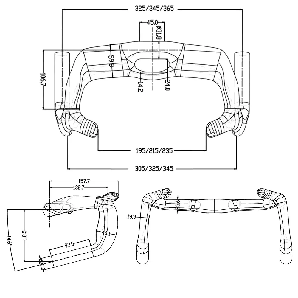 New Full Carbon Fiber Track Cycling Handle Sprint Bicycle Handlebar TT Bike UCI