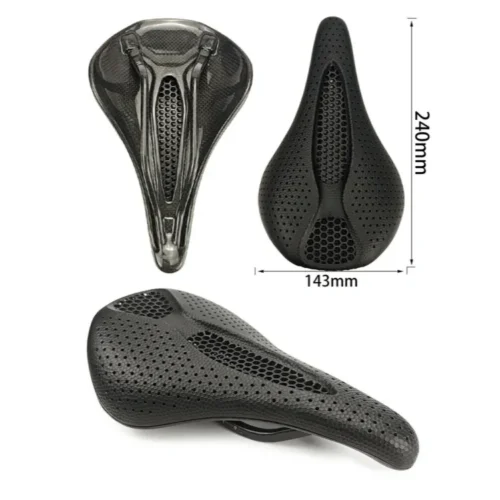 TCF-186-15 3D Printed Carbon Saddle Comfortable Road MTB Bike Seat Cozy Honeycomb Cushion