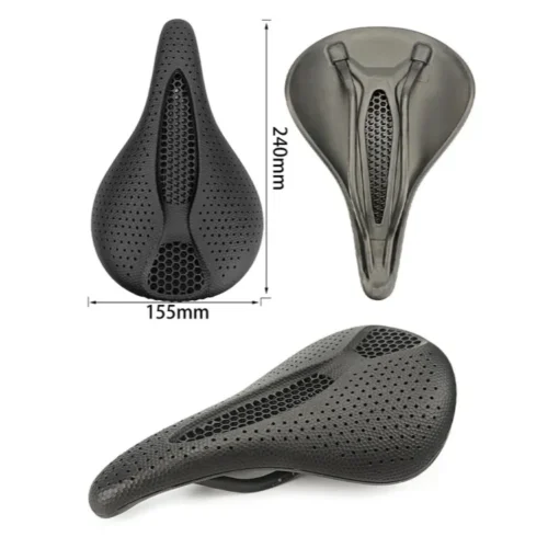 TCF-186-4 3D Printed Carbon Saddle Comfortable Road MTB Bike Seat Cozy Honeycomb Cushion