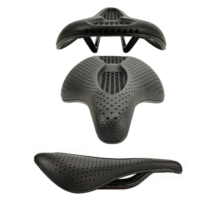 TCF-186-6 3D Printed Carbon Saddle Comfortable Road MTB Bike Seat Cozy Honeycomb Cushion