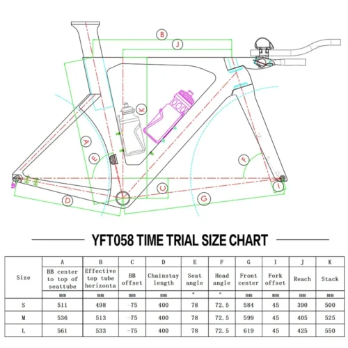 Sunremo T1100 Carbon TT Frame Time Trial Bike Aero Racing Triathlon Bicycle