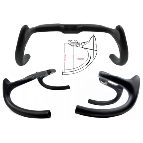 TCF-191-6 Sprint Track Handlebar 260g Carbon Bike Handle bar Drop 120MM Reach 104MM