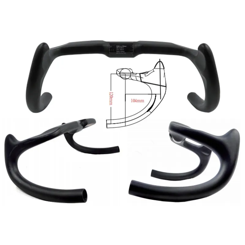 TCF-191-6 Sprint Track Handlebar 260g Carbon Bike Handle bar Drop 120MM Reach 104MM