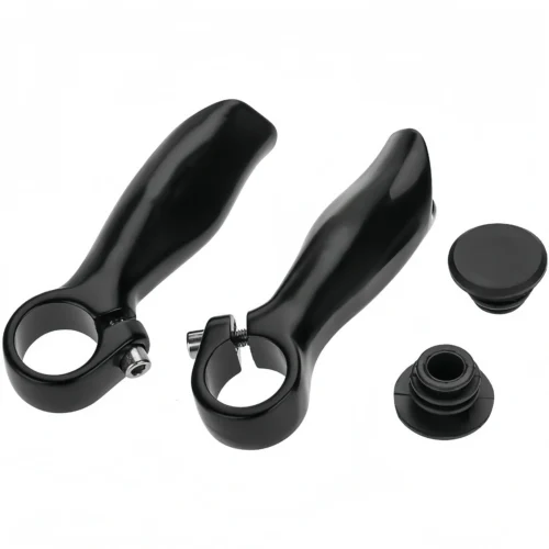 TCF201-1 Bull Bars MTB, Ergo Handlebars Alloy Ends, Bar for MTBs Road City Folding Bikes