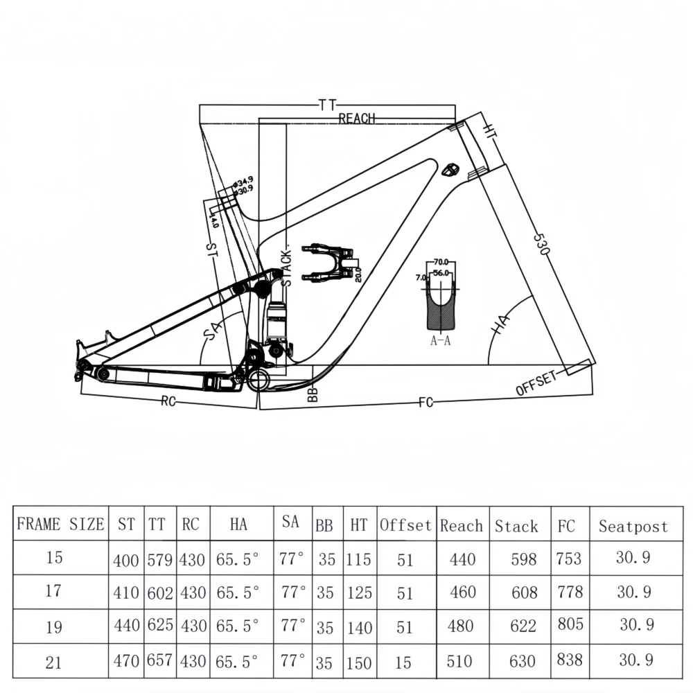 TCF211-5 29er 140mm Travel All-Mountain Trail Bike Adjustable