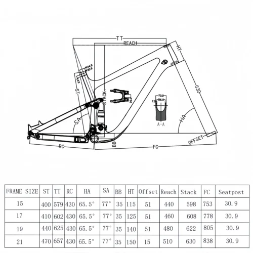 TCF211-5 29er 140mm Travel All-Mountain Trail Bike Adjustable