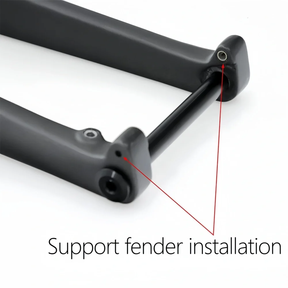 700C Full Carbon Gravel Bicycle Rigid Fork Disc Brake Thru Axle Road Bike Fork