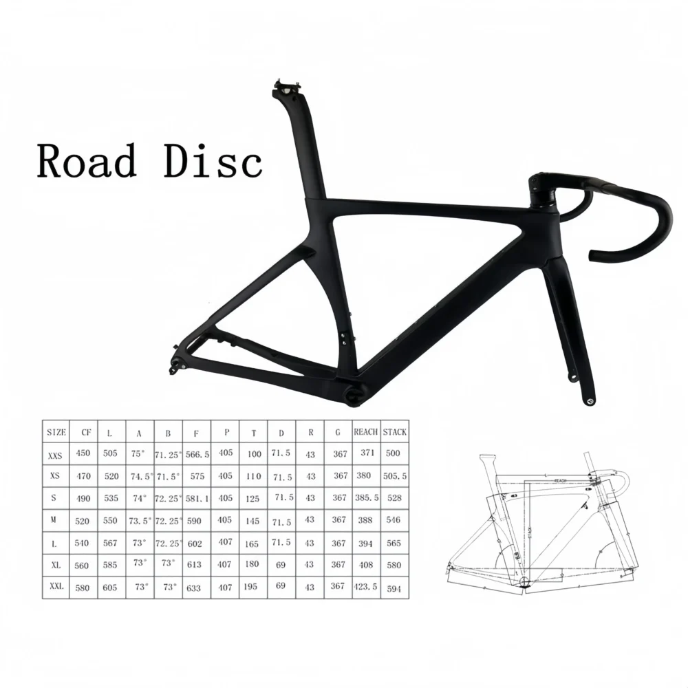 Synergy 700C Bicycle Frame Road Racing Bike Carbon Fiber OEM Toray Carbon Frame Set for Roadbike