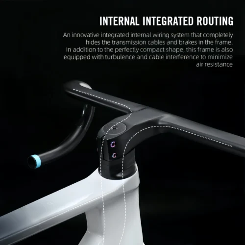 700C Carbon Road Bike Frame Fully Hidden Cable FrameSet Thru Axle 142 Disc Brake