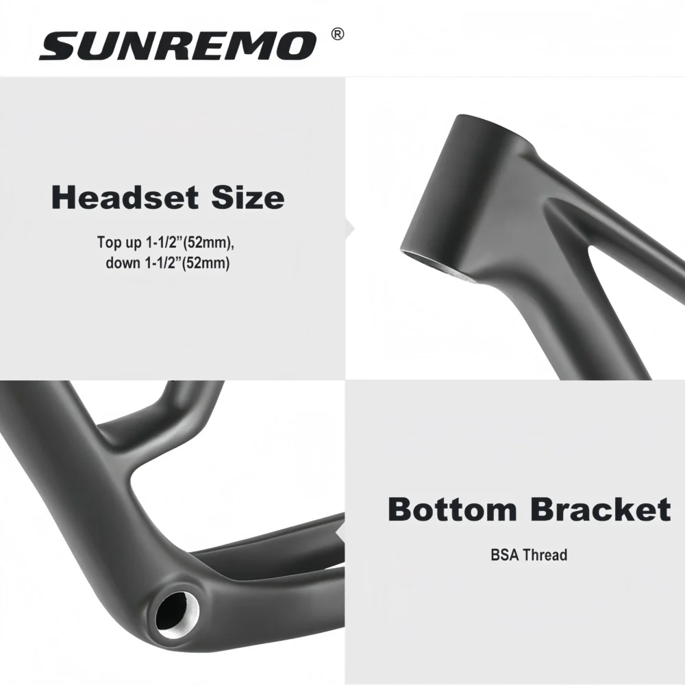 TCF230-4 SR-M08 T1000 Carbon Mountain Bike Frame UDH Hanger 12x148mm Boost Travel 110mm 29er Hardtail MTB Carbon Frame