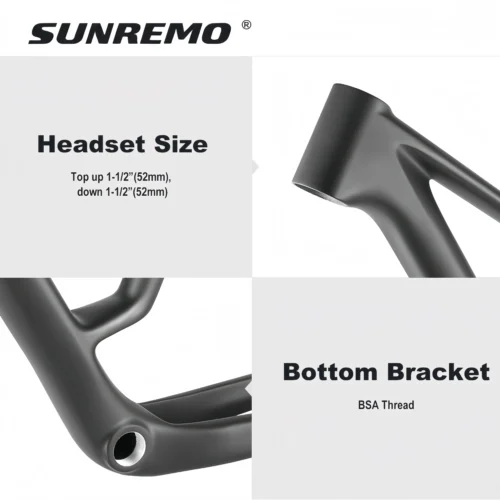 TCF230-4 SR-M08 T1000 Carbon Mountain Bike Frame UDH Hanger 12x148mm Boost Travel 110mm 29er Hardtail MTB Carbon Frame