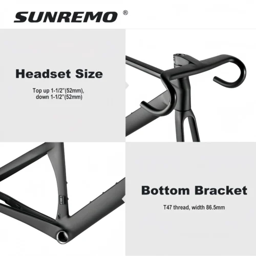 R065 | T1000 Full Carbon AERO Road Bike Disc Brake Frameset
