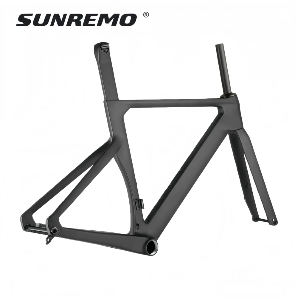 R065 | Aero Road Bike Carbon Frame 700x32C Full Integrated Cable Disc Brake T1000 Carbon Road Bicycle Frameset