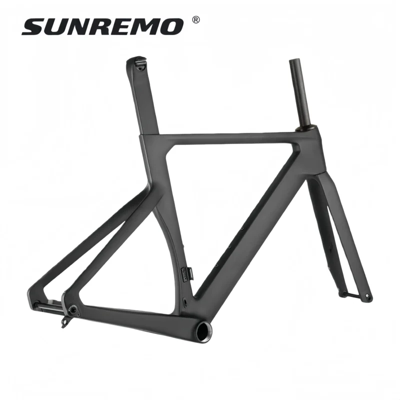 R065 | Aero Road Bike Carbon Frame 700x32C Full Integrated Cable Disc Brake T1000 Carbon Road Bicycle Frameset