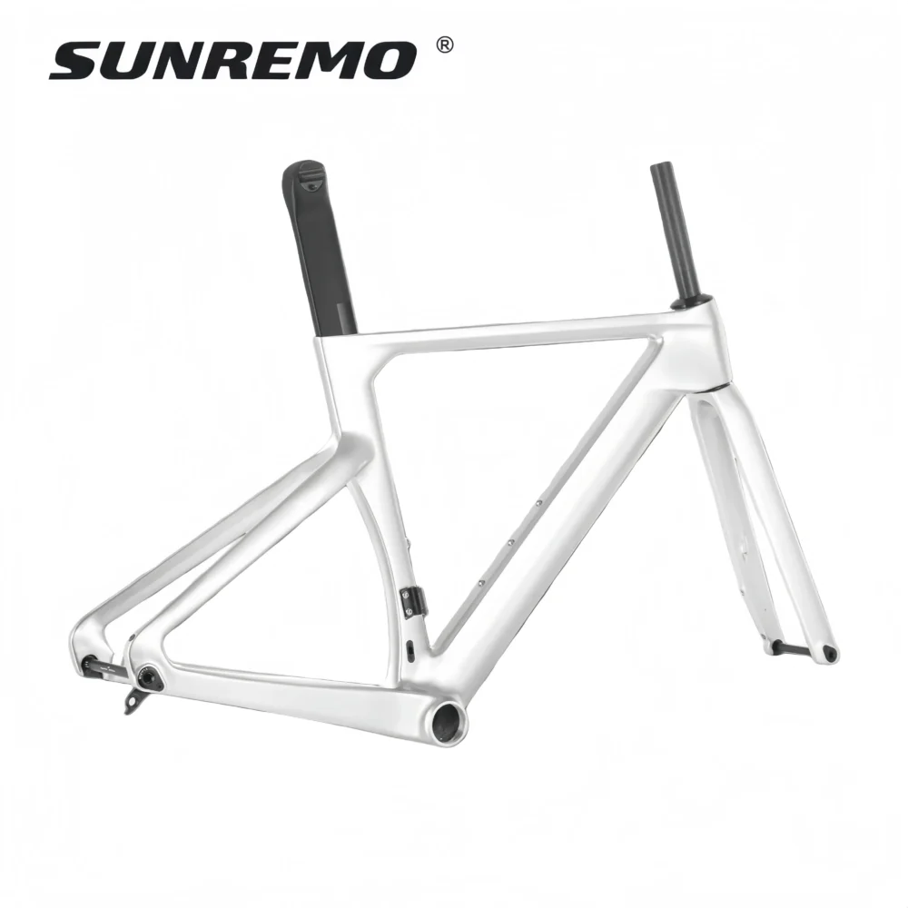 R065 | Aero Road Bike Carbon Frame 700x32C Full Integrated Cable Disc Brake T1000 Carbon Road Bicycle Frameset