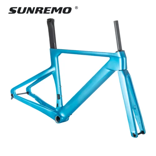 R065 | Aero Road Bike Carbon Frame 700x32C Full Integrated Cable Disc Brake T1000 Carbon Road Bicycle Frameset