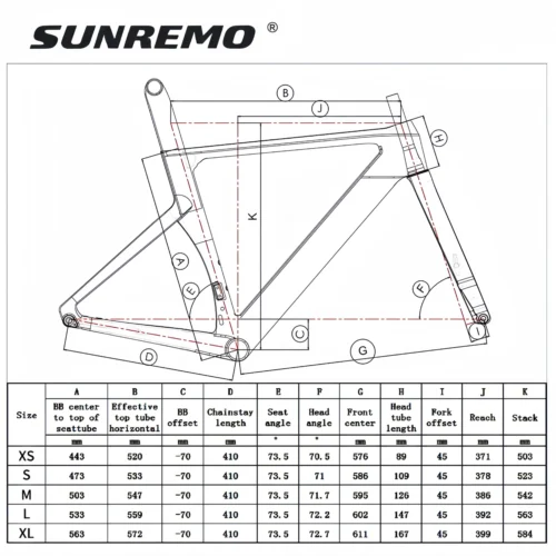 R065 | Aero Road Bike Carbon Frame 700x32C Full Integrated Cable Disc Brake T1000 Carbon Road Bicycle Frameset