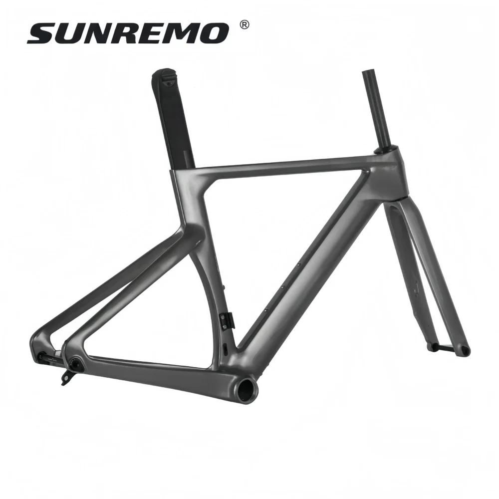 R065 | Aero Road Bike Carbon Frame 700x32C Full Integrated Cable Disc Brake T1000 Carbon Road Bicycle Frameset