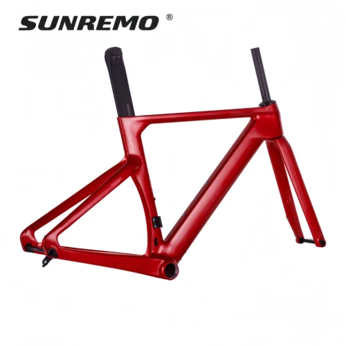 R065 | Aero Road Bike Carbon Frame 700x32C Full Integrated Cable Disc Brake T1000 Carbon Road Bicycle Frameset