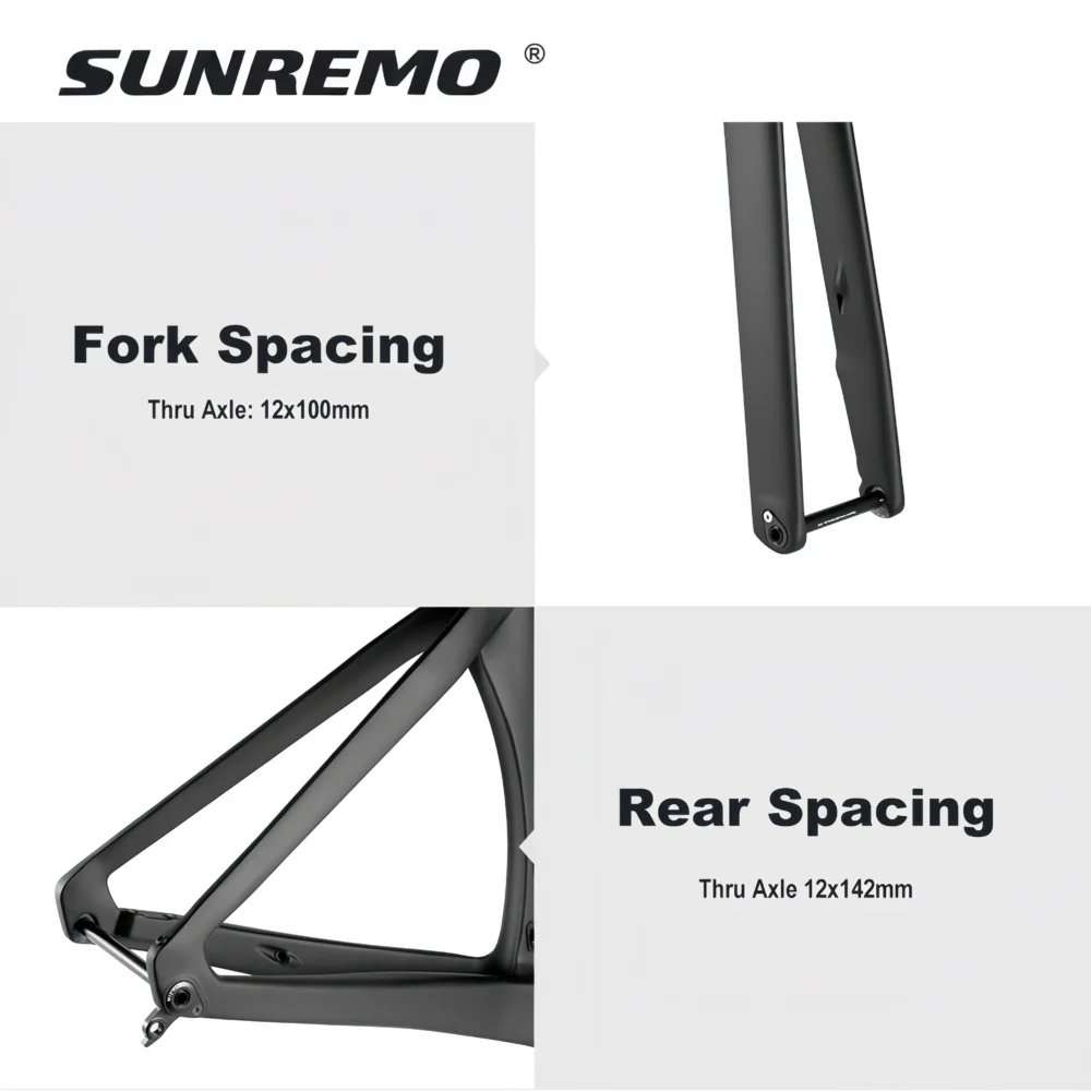 R065 | Aero Carbon Road Bike Frame Disc Brake Full Hidden Cable 700x32C Race Bicycle Carbon Frameset