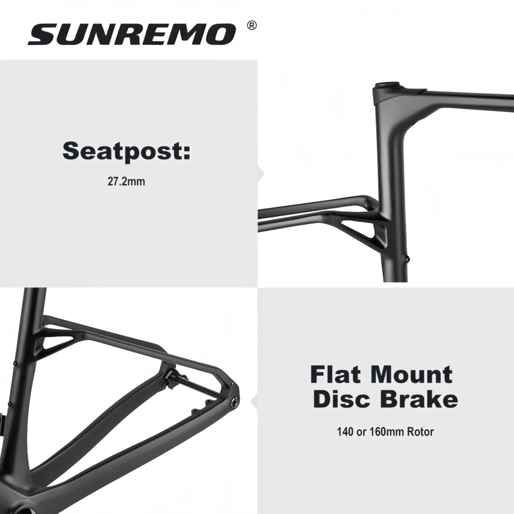 G026 Full Internal Cable Carbon Gravel Bike Frame 2026 New Down Tube Storage Box UDH Hanger Gravel Bicycle Frameset