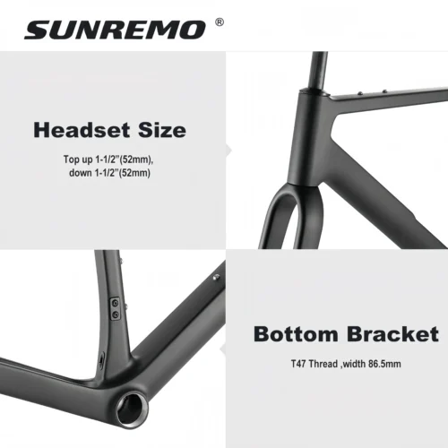 G068 Race Gravel Bike Frame 700x47C UDH Hanger T47 BB Aero Gravel Bicycle Carbon Frameset
