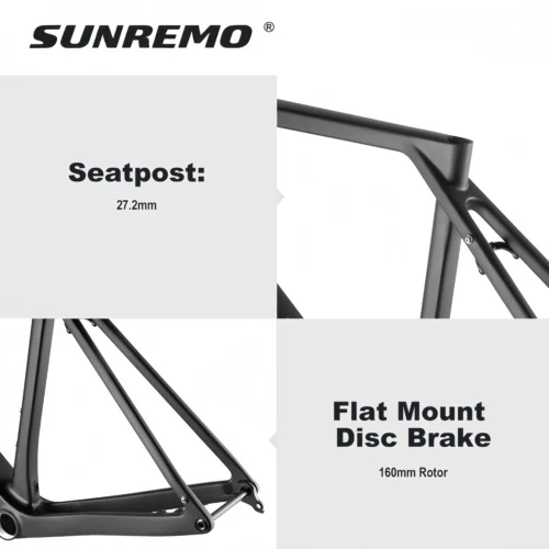 G068 Race Gravel Bike Frame 700x47C UDH Hanger T47 BB Aero Gravel Bicycle Carbon Frameset