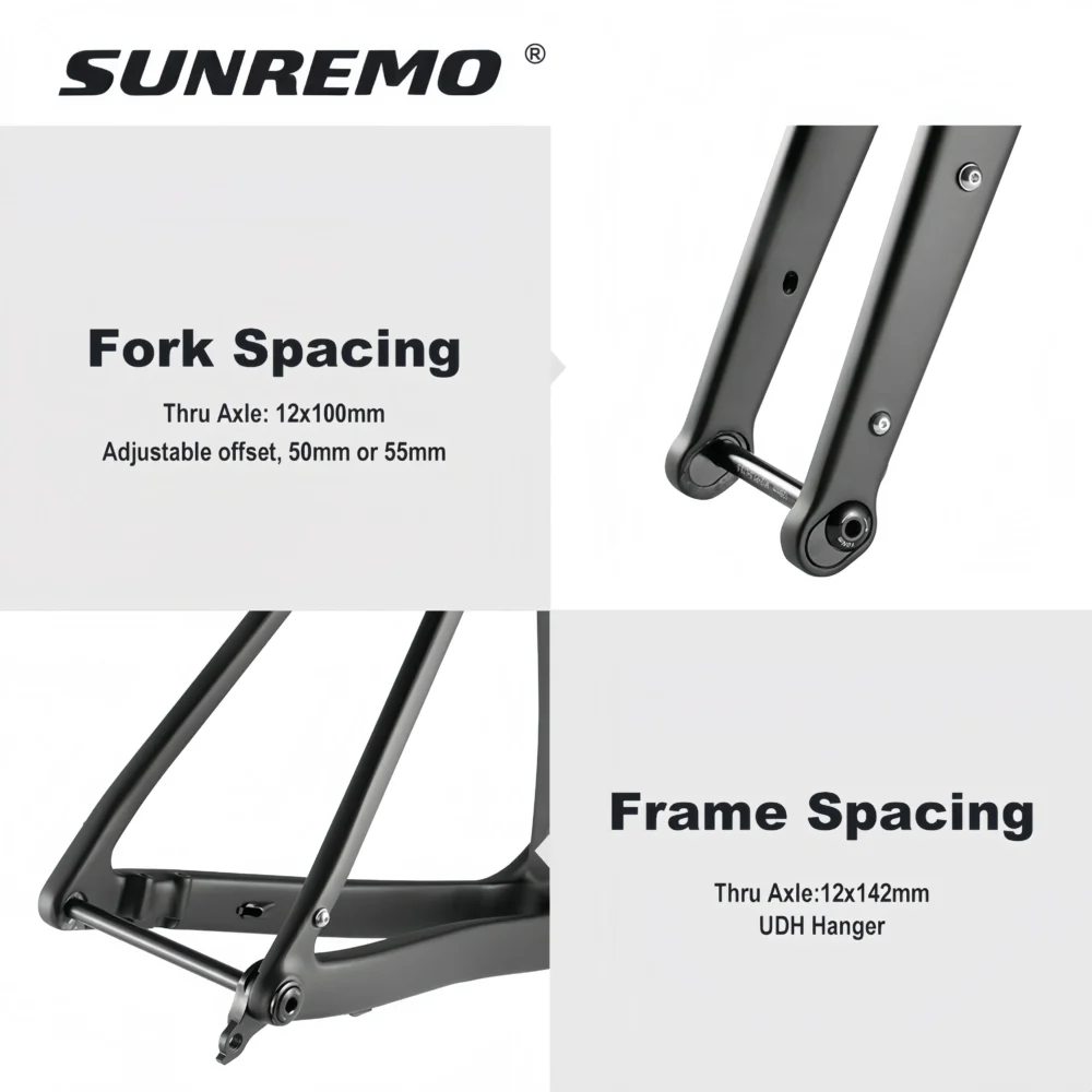 G068 Race Gravel Bike Frame 700x47C UDH Hanger T47 BB Aero Gravel Bicycle Carbon Frameset