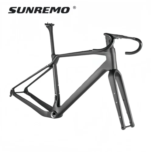 T1000 Carbon Gravel Bike Frame 700x47C Disc Brake T47 Comfortable Geometry Full Carbon Adventure Gravel Bicycle Frameset