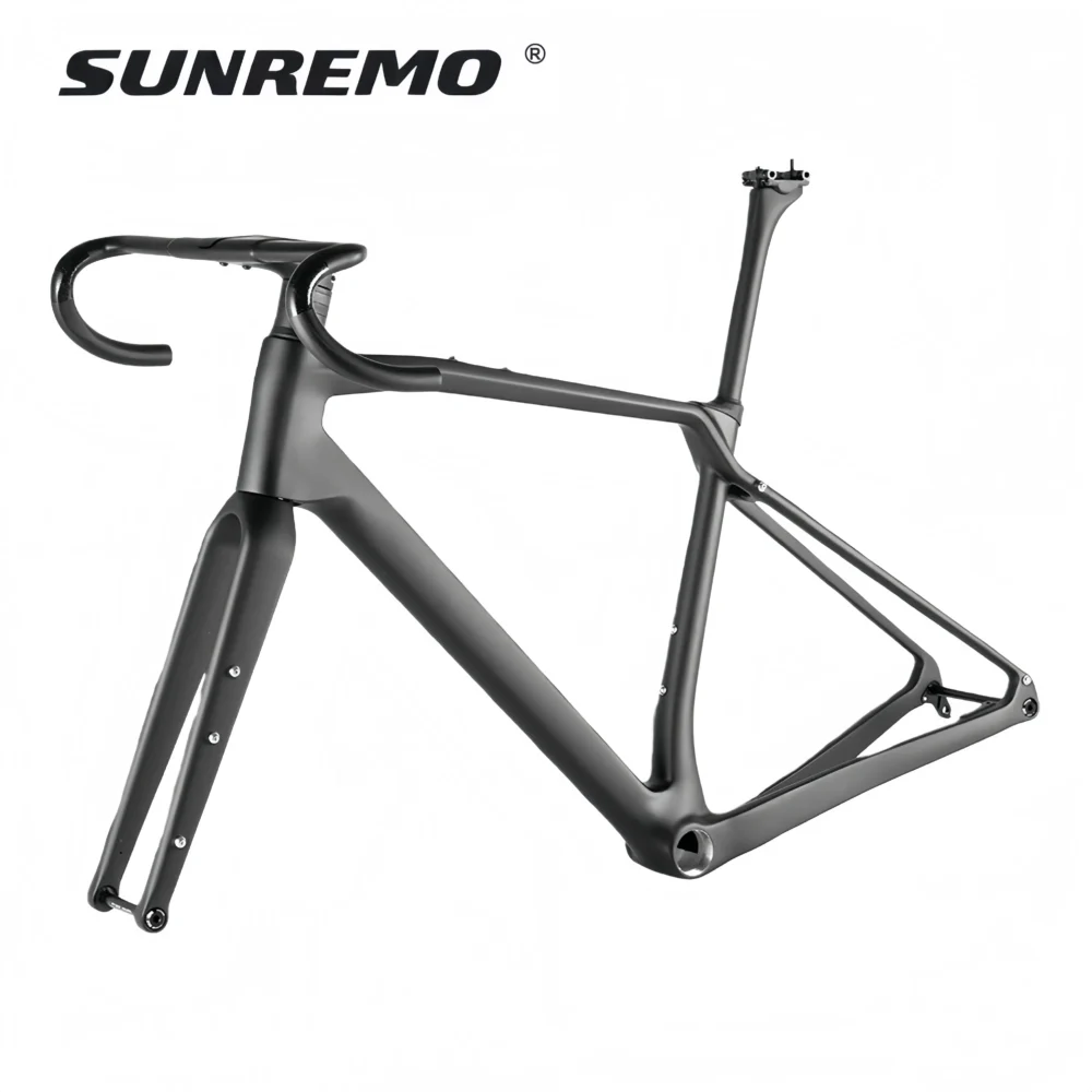 T1000 Carbon Gravel Bike Frame 700x47C Disc Brake T47 Comfortable Geometry Full Carbon Adventure Gravel Bicycle Frameset