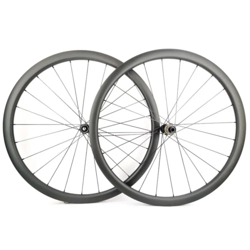 700C Road Bike Disc Brake Carbon Wheels 25 Width 35mm Depth Tubeless Center Lock